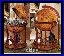 Vintage Wine Bar Antique Globe Drinks Minibar Trolley Cabinet Birthday Gift