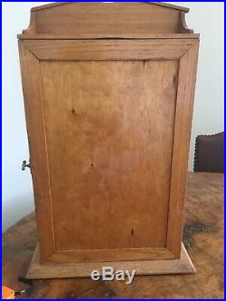 Vintage Wood And Glass Haberdashery Cabinet