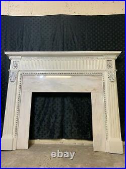 Vintage Wood And Marble Fire Surround