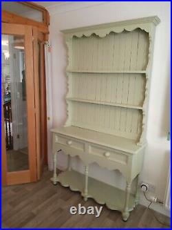 Vintage Wooden Dresser. Sage Green. Vintage Kitchen Dresser. Welsh Dresser