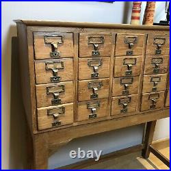 Vintage Wooden Filing Index Card Drawers/cabinet Vintage Apothecary Drawers