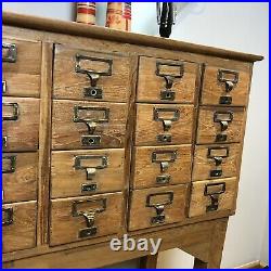 Vintage Wooden Filing Index Card Drawers/cabinet Vintage Apothecary Drawers