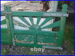Vintage Wooden Gates Reclaimed Sunburst Driveway Gates Antique Garden Gates