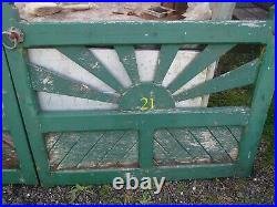 Vintage Wooden Gates Reclaimed Sunburst Driveway Gates Antique Garden Gates