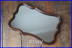 Vintage Wooden Louis XV Style Scalloped Wall Mirror