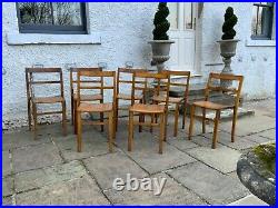 Vintage Wooden Stacking Chairs X 7