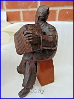 Vintage Wwii Russian Red Army Soldier Vasily Terkin Wood Carved Folk Art Figure