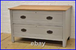 Vintage antique chest of drawers tv stand Edwardian solid wood grey DELIVERY