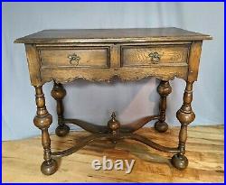 Vintage antique style Oak console table