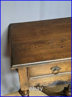 Vintage antique style Oak console table