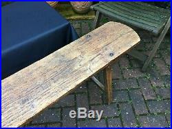 Vintage french rustic school bench hall seat industrial pew circa 1940