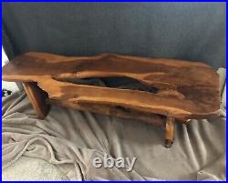 Vintage genuine 70's wood coffee table very unique