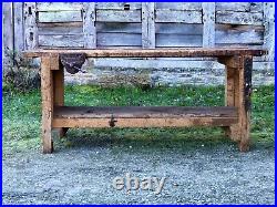 Vintage industrial work bench