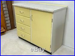 Vintage mid century 1950's restored kitchen cabinet sideboard unit with worktop