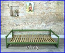 Vintage mid century 1960s wood frame sofa bed settee couch daybed retro DELIVERY