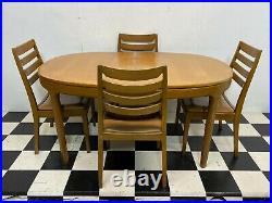 Vintage mid century Nathan teak extending dining table and 4x chairs Delivery