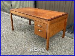 Vintage mid century teak office / teachers desk with two drawers Delivery