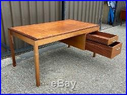 Vintage mid century teak office / teachers desk with two drawers Delivery
