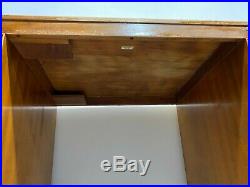 Vintage mid century teak twin pedestal extending office desk 7 drawers Delivery