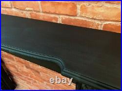 Vintage ornate antique black cast iron style Painted Fire Surround Fireplace