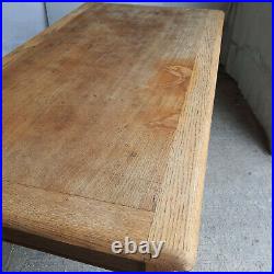 Vintage, retro, 1950's, oak, 2 drawer, desk, writing, library, dining, table, square legs