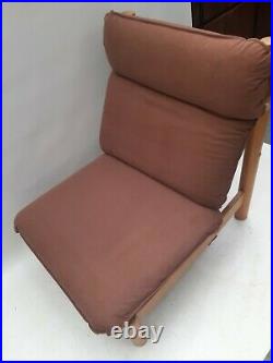 Vintage retro antique Danish armchair wood fabric 60s 70s modular chair armchair