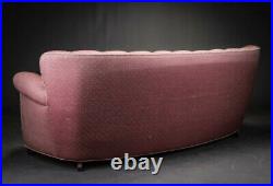 Vintage retro antique Danish mid century Fritz Hansen curved art deco sofa couch