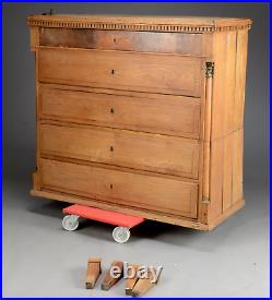 Vintage retro antique Danish mid century wooden oak large chest of drawers