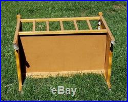 Vtg Wooden Crib Cass Toys 26 x 16x 21 Baby Doll Antique Toy Play Bed Kittens