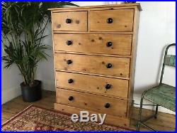 Wonderful Vintage Old Pine Chest Of Drawers / Sideboard/ Dresser