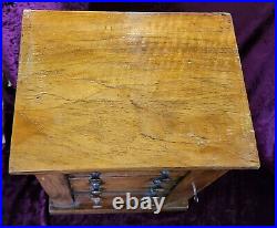 Wood vintage Victorian antique apprentice piece chest box