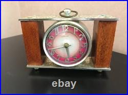 Working Vintage Wooden USSR Soviet Board Clock Mayak