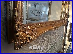 X LARGE Antique GOLD Shabby Chic Ornate Decorative Wall Mirror Rococco Vintage