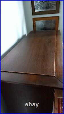 Younger Vintage wooden Cabinet with glass doors / Bookcase / Shelves/ display